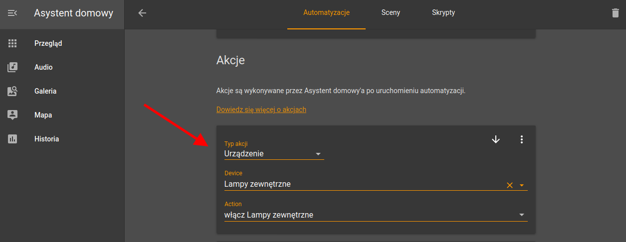 Dodanie nowej automatyzacji